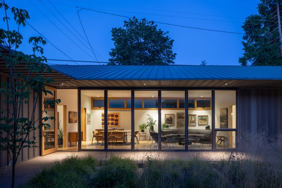 美国平房住宅,草地房屋建筑设计