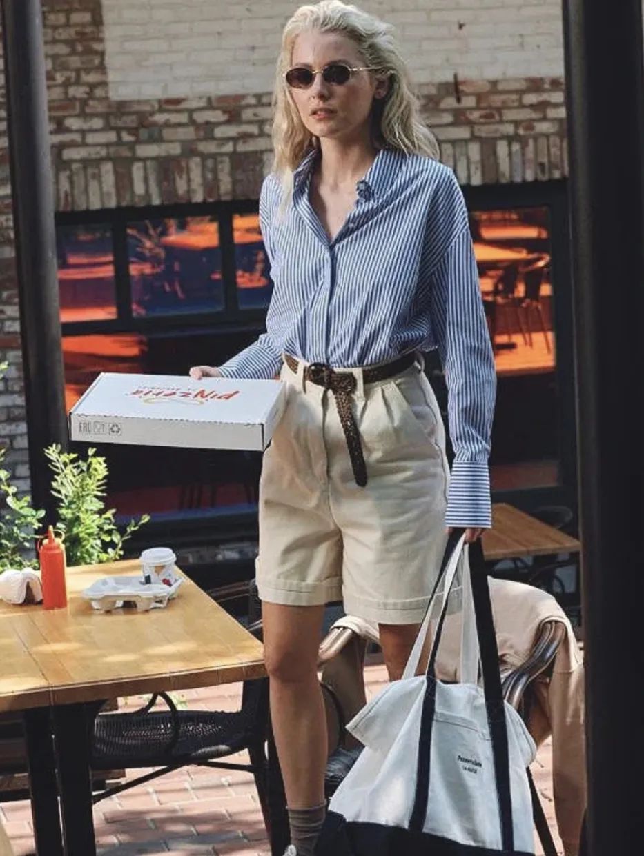 穿蓝色永不过时的高级感,蓝色与粉红色的结合高级感