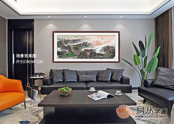 客厅东墙挂画高档大气山水画,客厅沙发挂画山水画图片大全