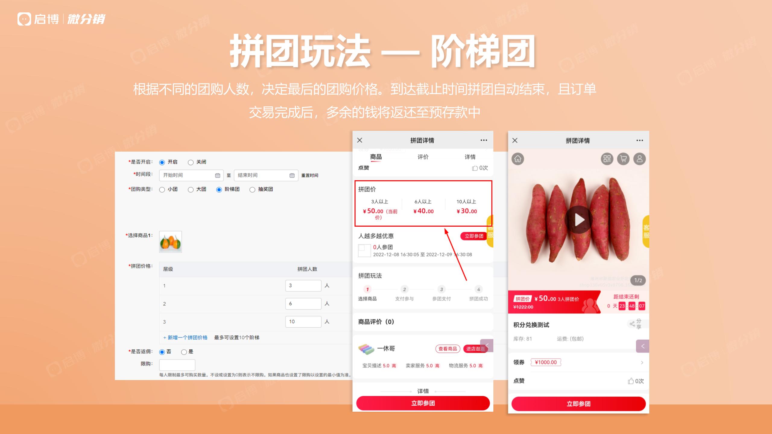启博微分销实操流程,电商裂变拼团模式玩法