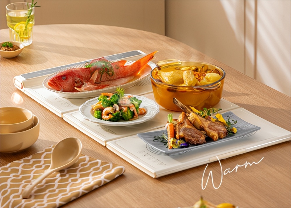 60秒速热的暖菜板子你见过吗？每天的饭菜都是热乎的！收纳还简单