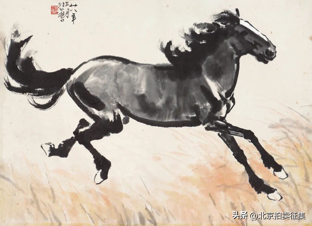 北京保利国际拍卖徐悲鸿奔马图,徐悲鸿双骏图保利拍卖