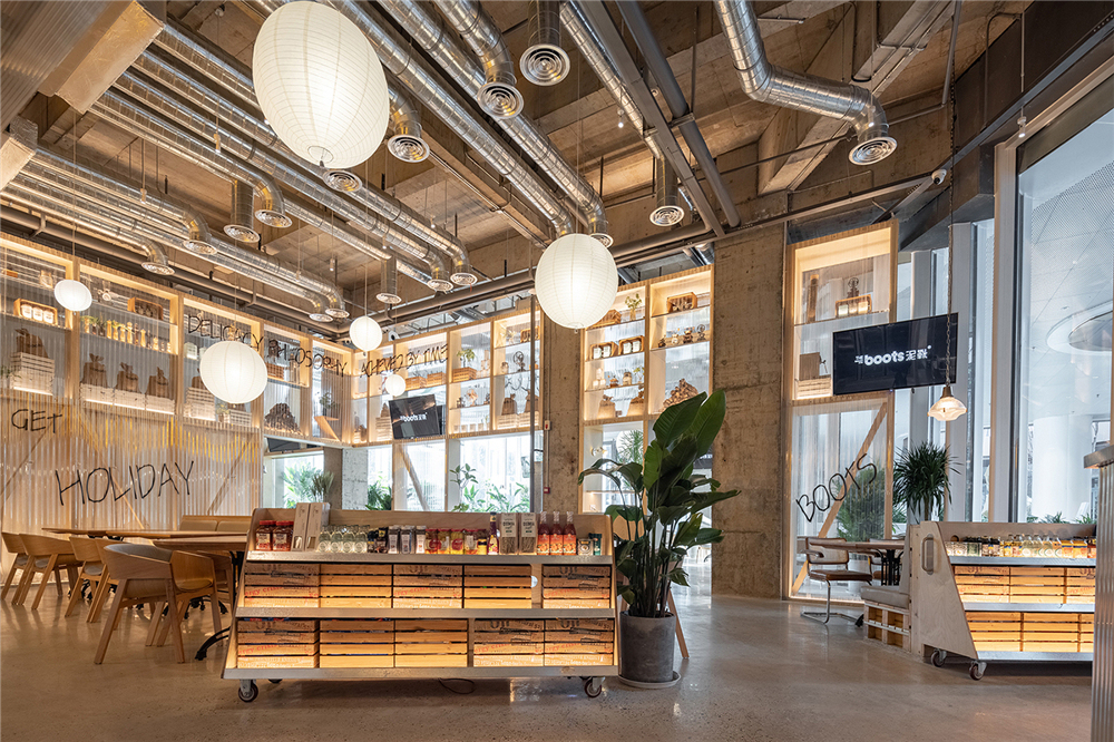 清新自然的装潢,60平轻奢风西餐厅设计