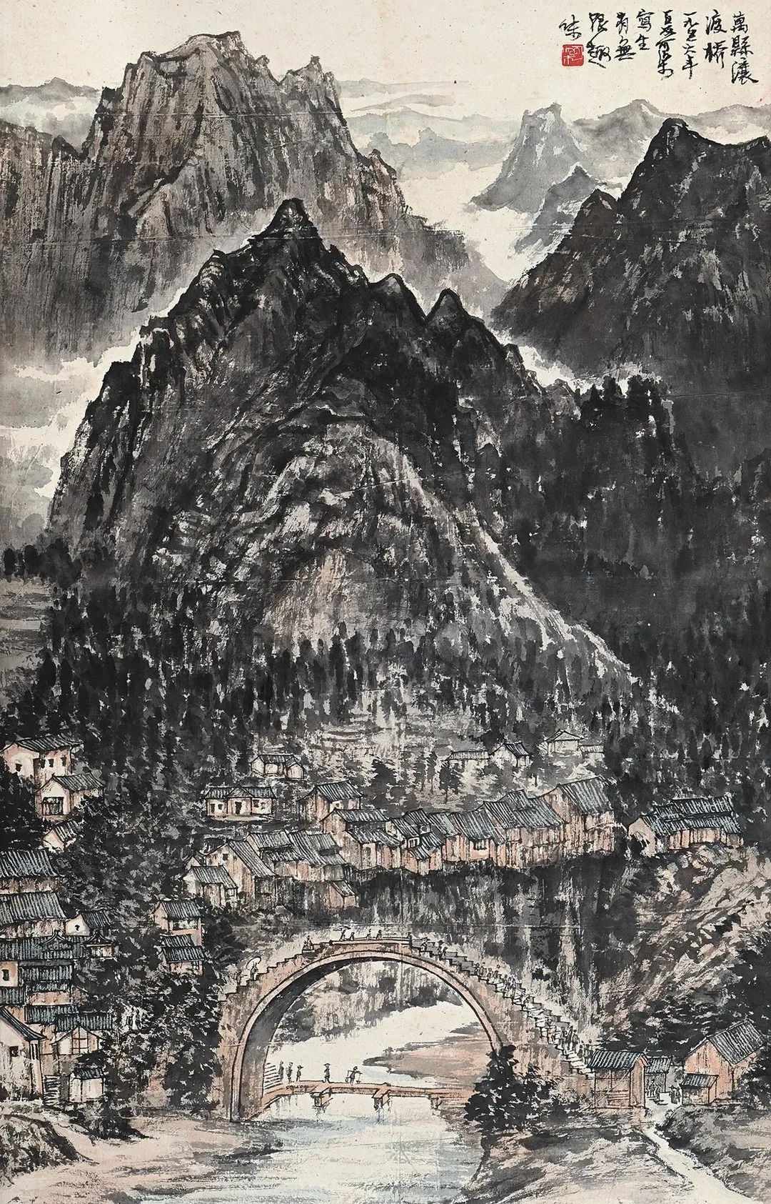 张大千嘉耦图拍卖现场真实图片,张大千布袋佛画拍卖多少钱