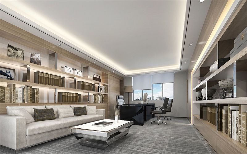 中式董事长办公室装修效果图,高档董事长办公室装修案例欣赏