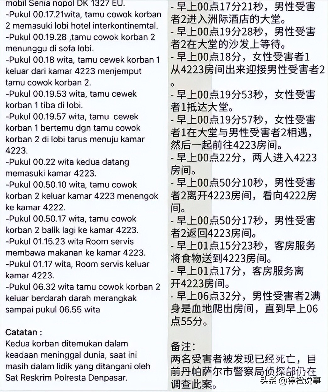 巴厘岛中国情侣遇害案：印尼警方称其为自杀，但细节越挖越蹊跷