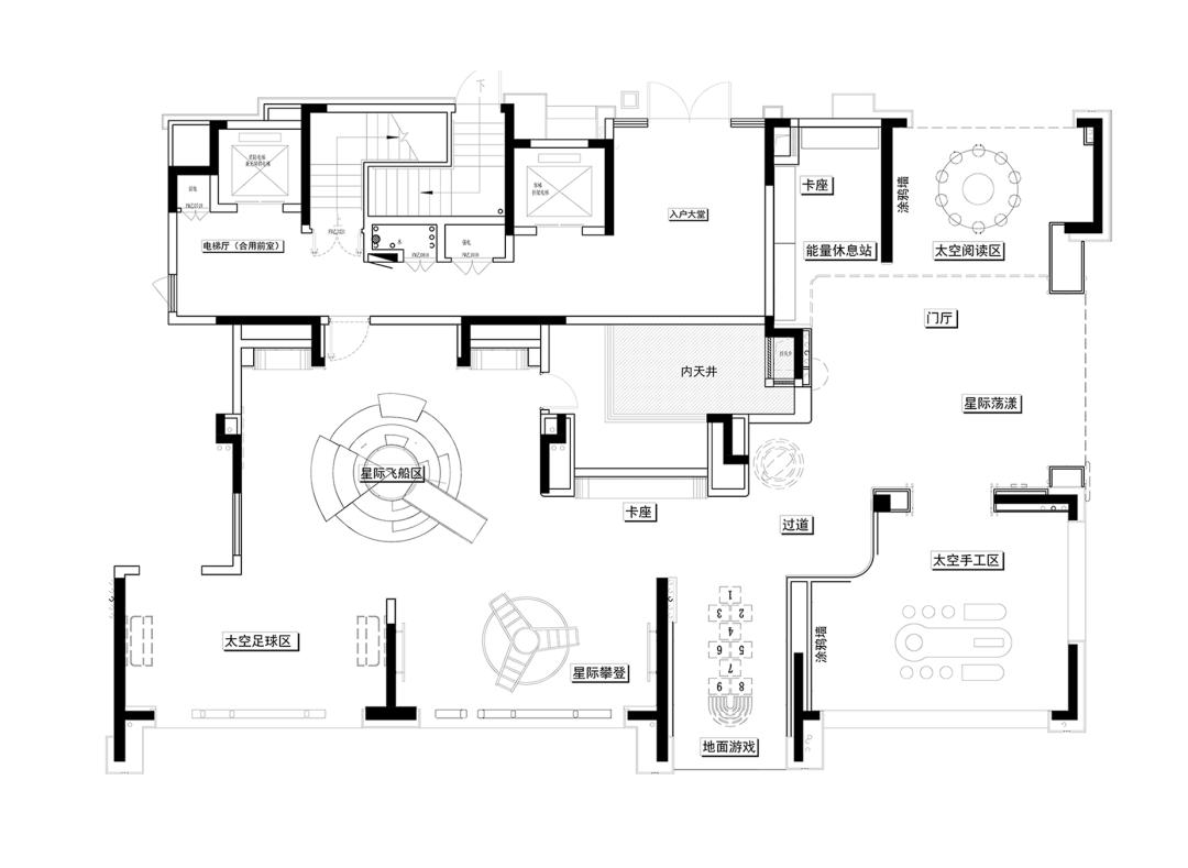 【S.U.N新作】儿童主题架空层+样板房设计：穿越时空的星际之旅！