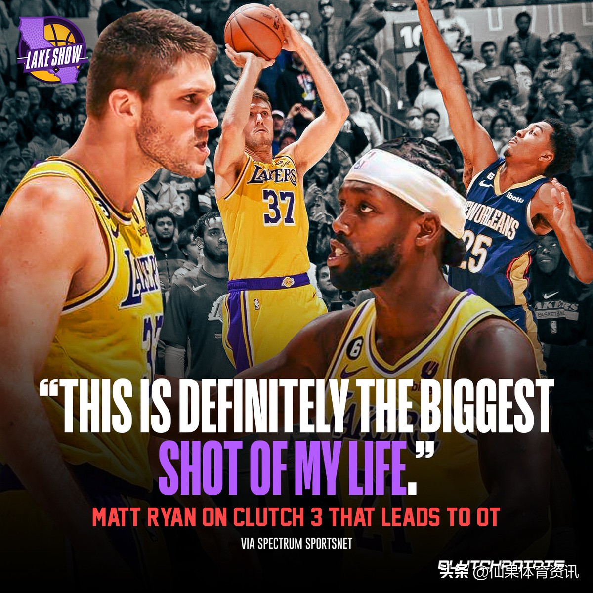 湖人马特莱恩压哨三分绝杀时刻,湖人绝杀森林狼马特莱恩