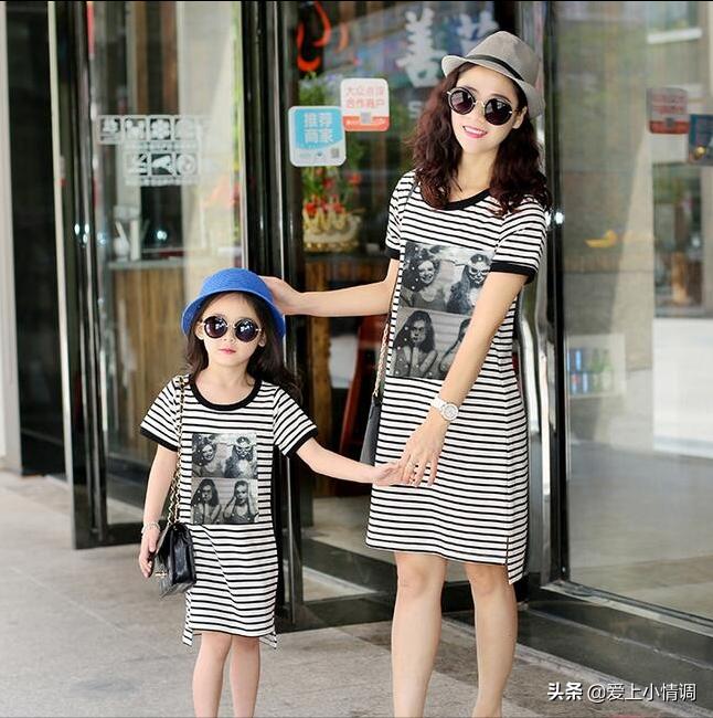 超洋气的母女亲子装,2022年夏季亲子装衣服