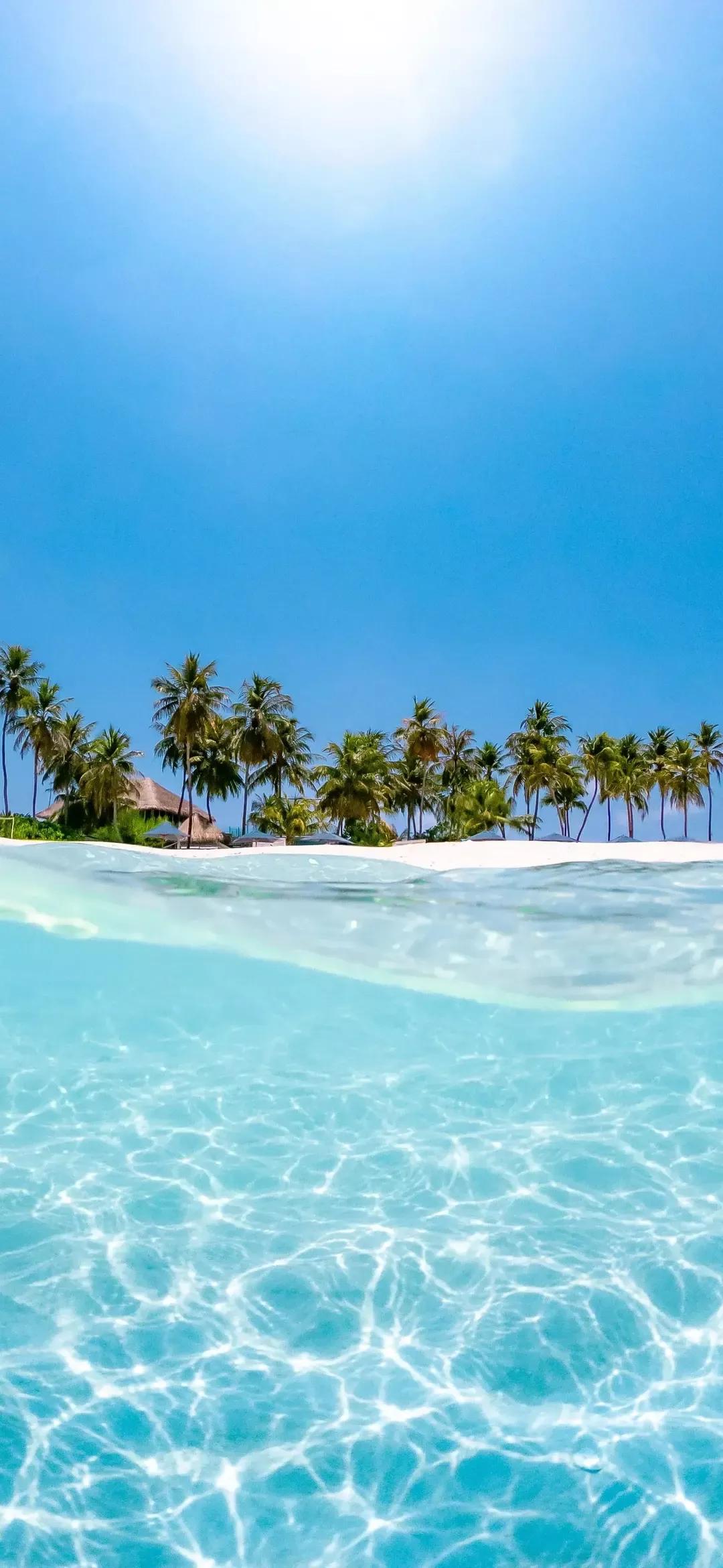 大海壁纸｜大海边，守候朝霞，聆听海浪的乐章