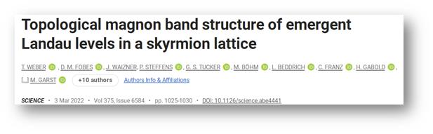精读外刊《科学》破解科技英语-朗道能级的拓扑磁振子能带结构