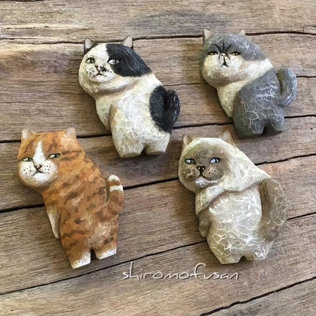 日本艺术家木雕猫,日本木雕艺术家猫