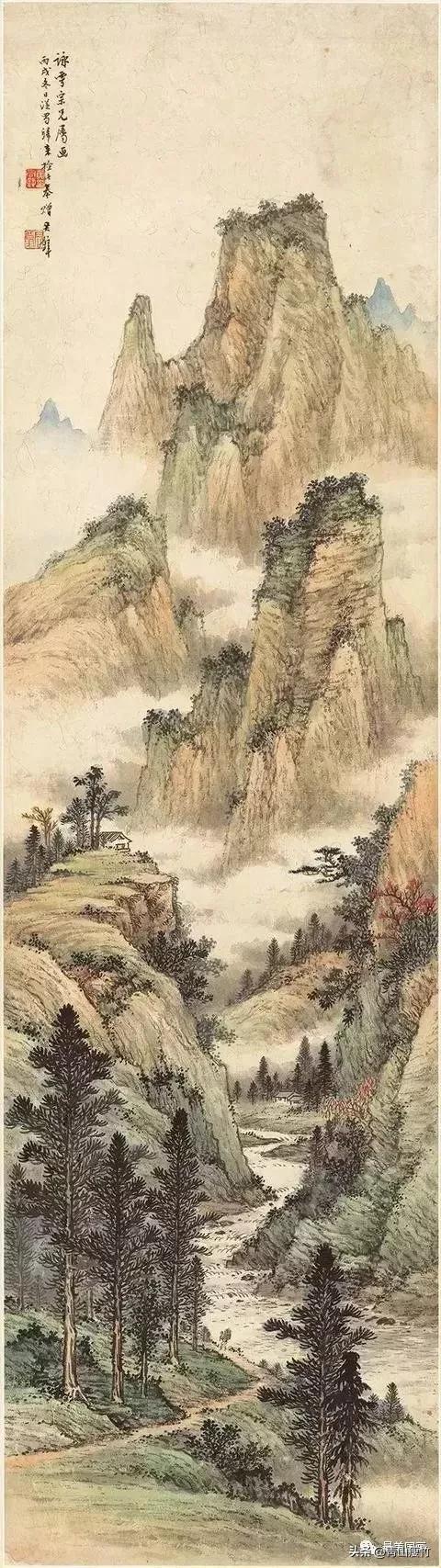 集名家精品山水画70幅欣赏,陈学良山水画精品欣赏40幅