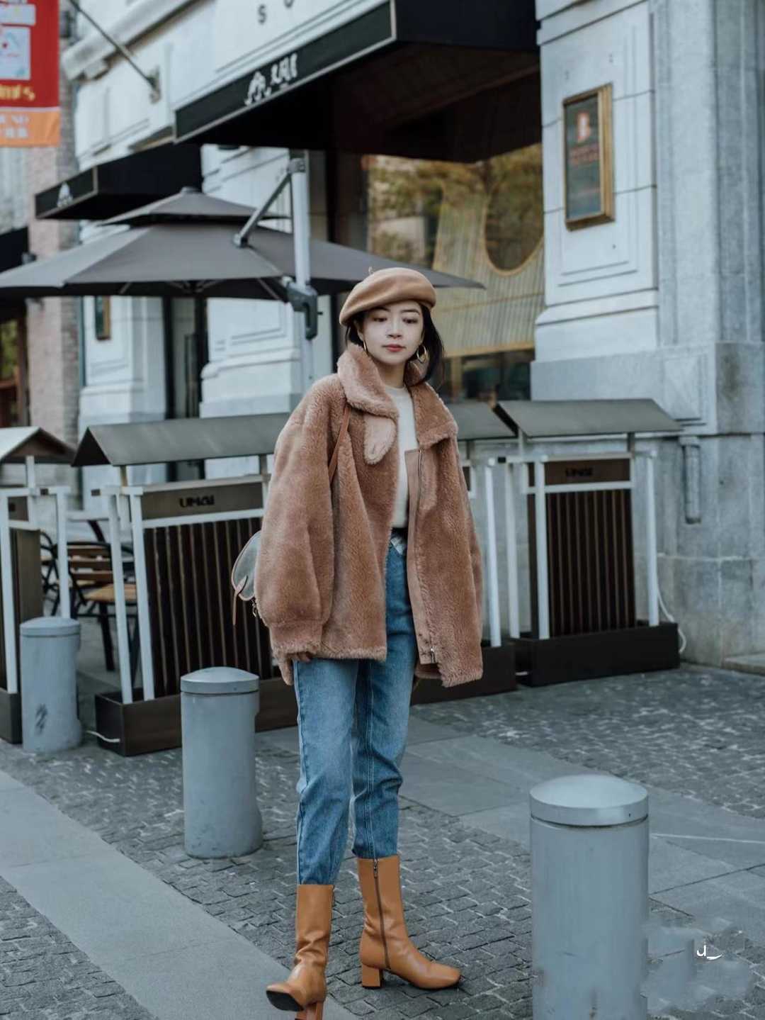 保暖时髦的羊羔毛外套太火了,100%羊羔绒外套保暖么