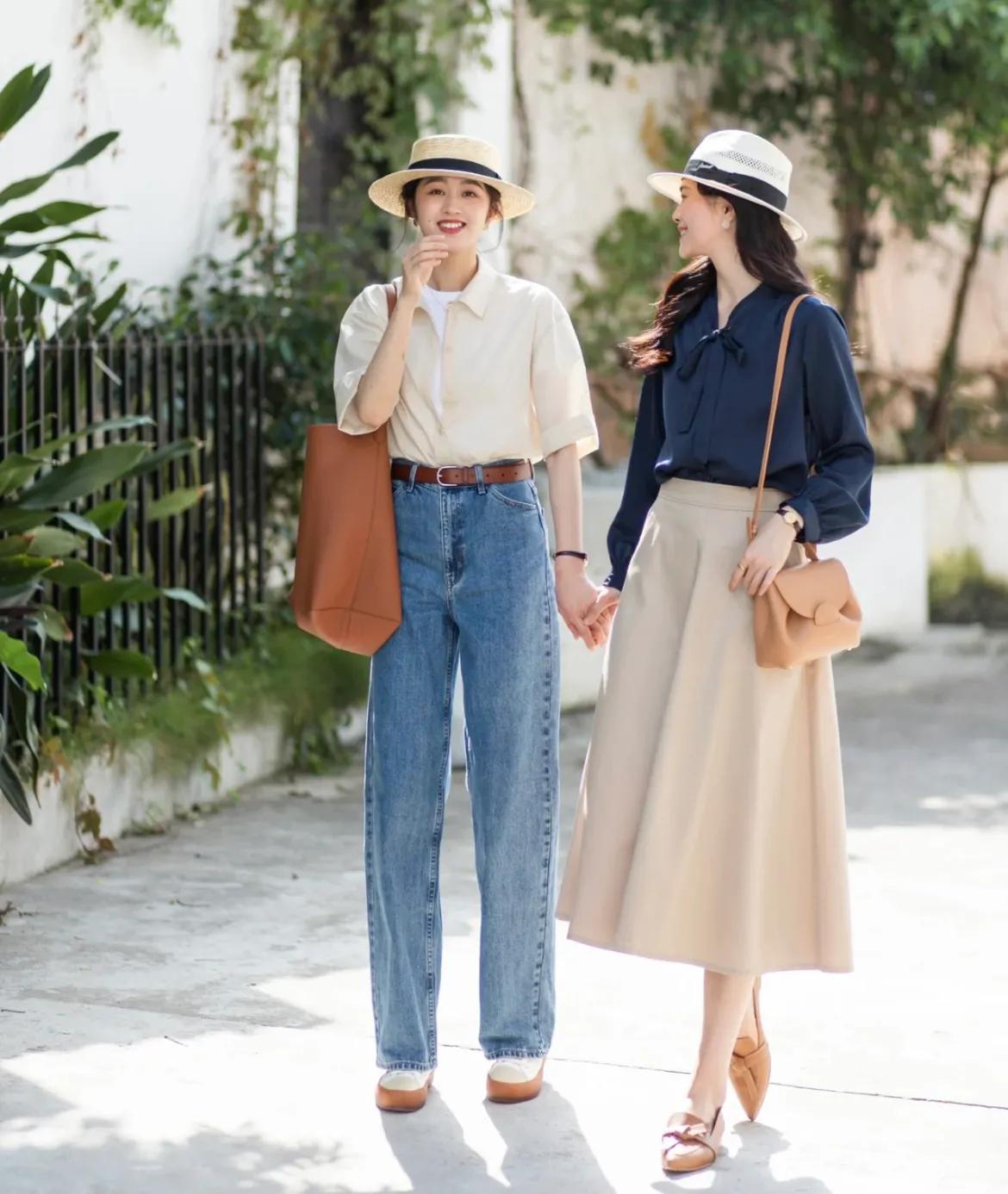 夏日闺蜜日常穿搭模板,夏季闺蜜装穿搭时髦可爱