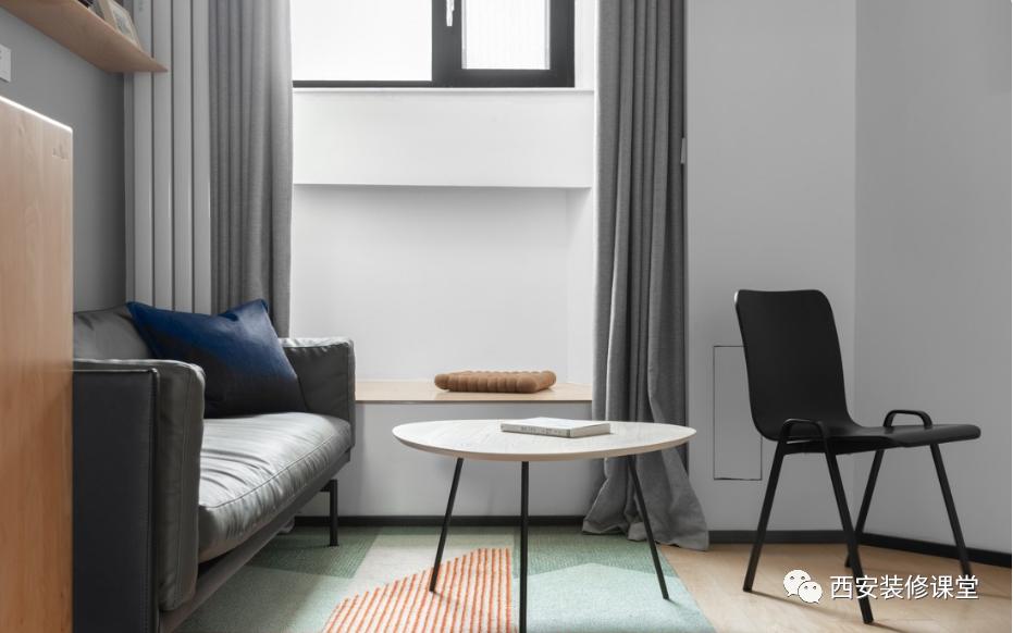 套内70多平小三房装修黑白灰,高级感老房翻新布局
