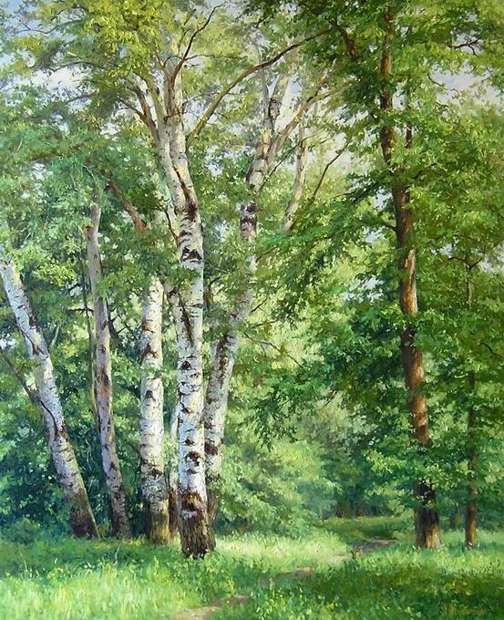 光影很强的油画风景,这油画太美了把光影画到了极致