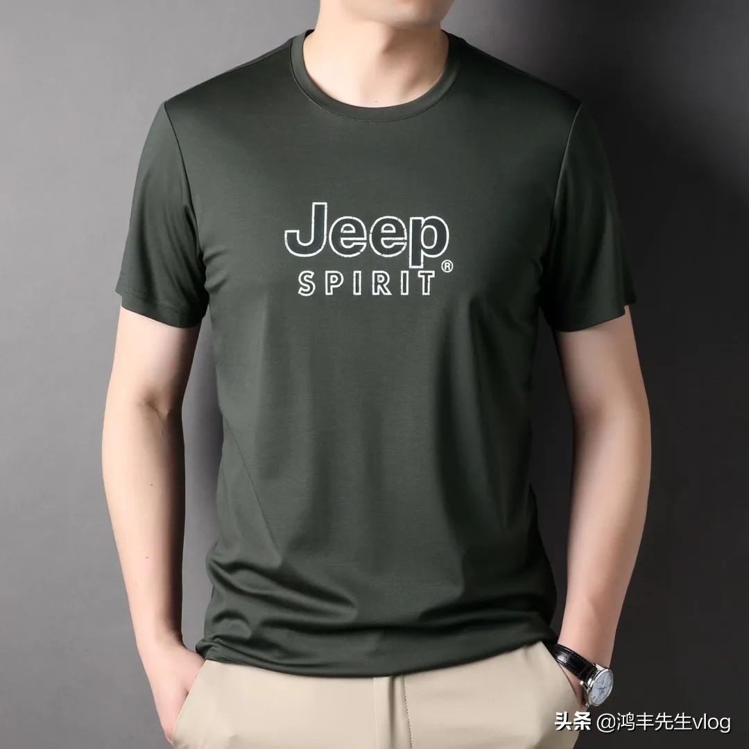 jeep短袖t恤专卖店男装翻领,jeep短袖t恤男纯棉官方正品