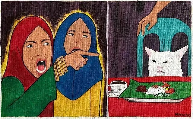 魔改“女子指猫”表情包，手办模拟太搞笑，还有反客为主的操作？