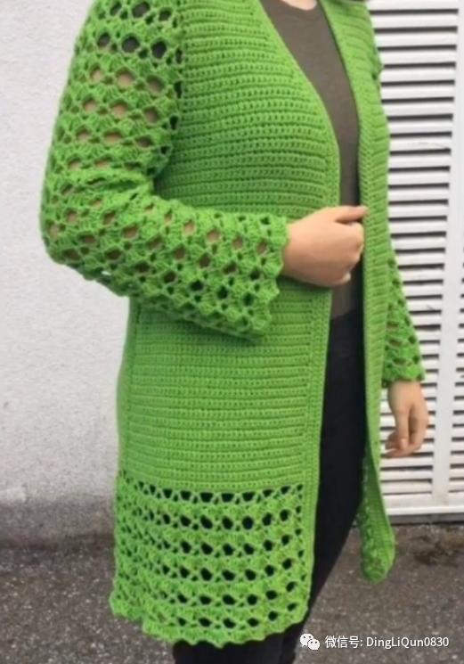 针织钩花外套开衫,钩针开衫外套最新款式图片