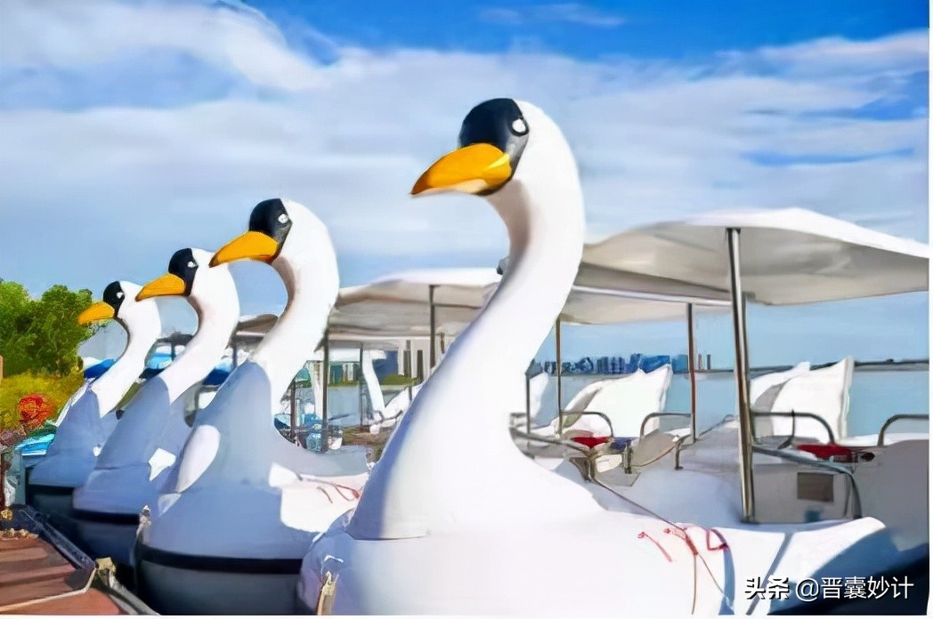 华北最大人工湖开游船,太原晋阳湖划船百元起租,扫码未登船计时