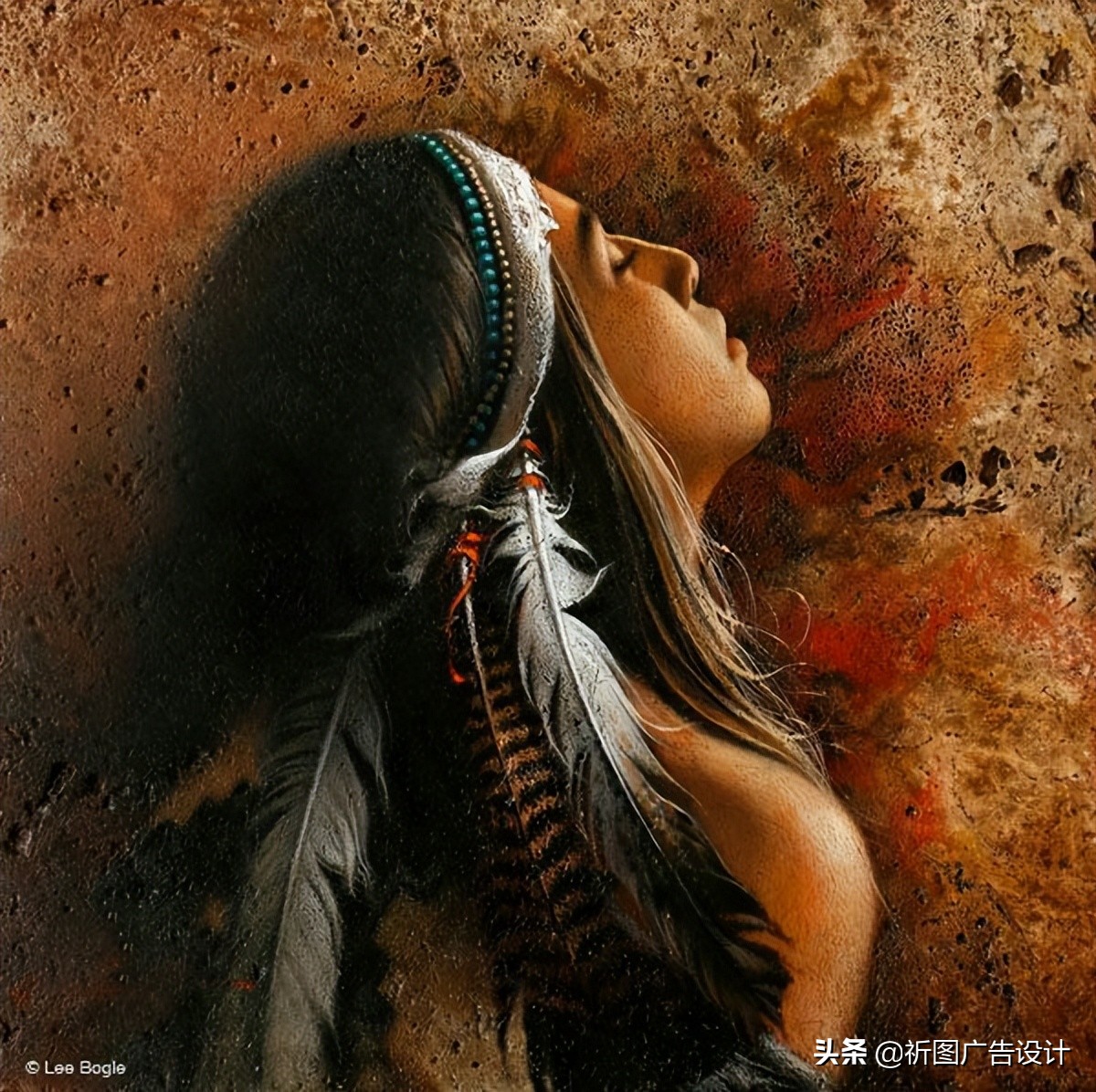 印第安人油画高清,印第安人油画艺术