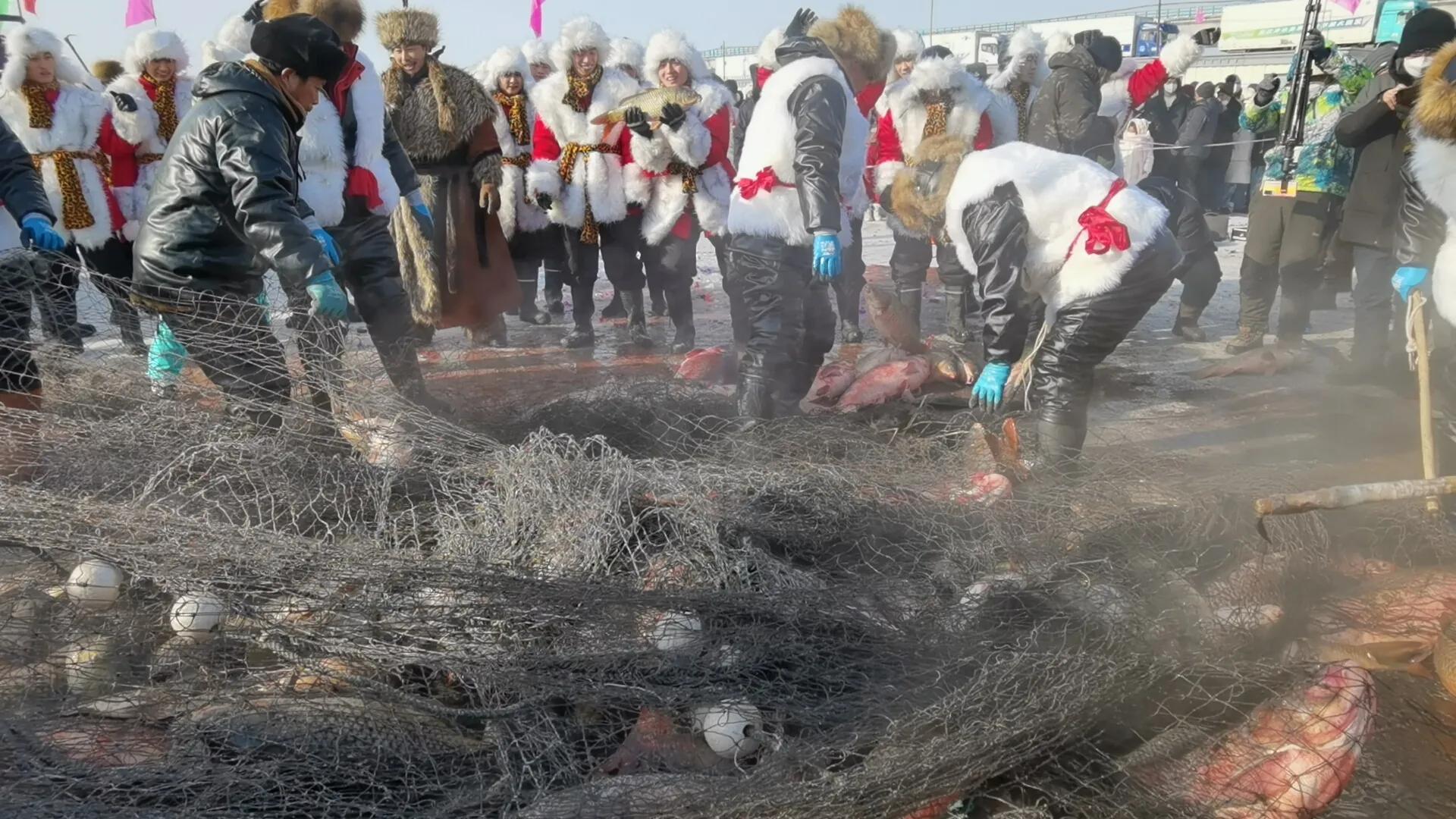 黑龙江冷水鱼冬捕开门红,黑龙江冷水鱼冬捕