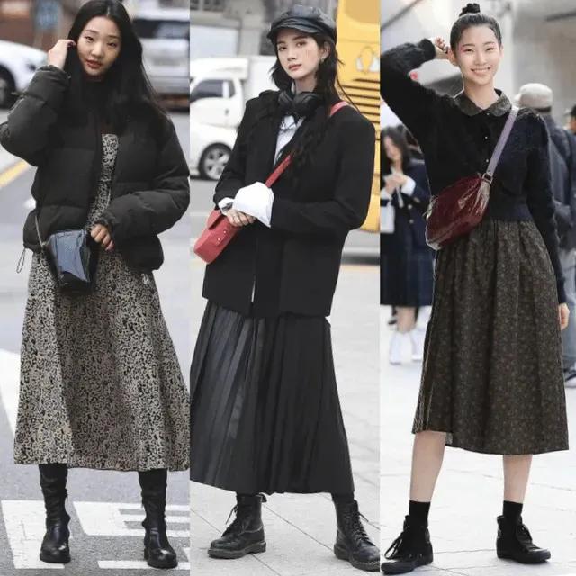 韩国小姐姐冬天穿搭精髓,韩国博主穿搭高级秋冬