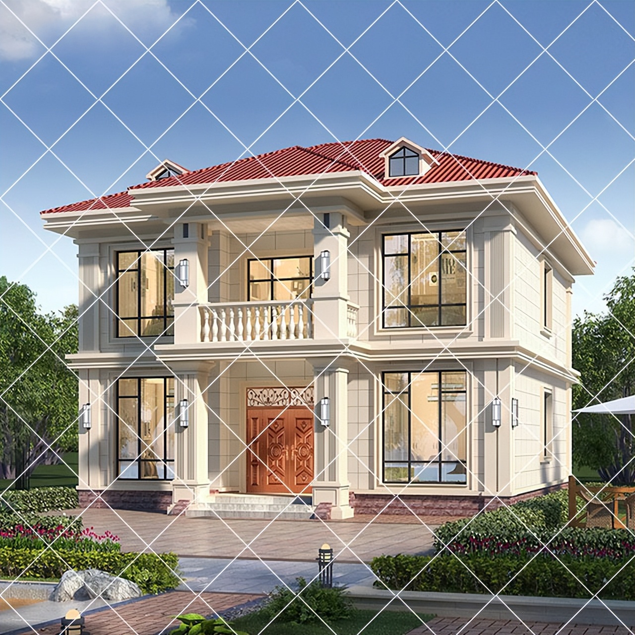 15套占地不足80平方二层农村自建房别墅设计；小宅基地玩出大花样