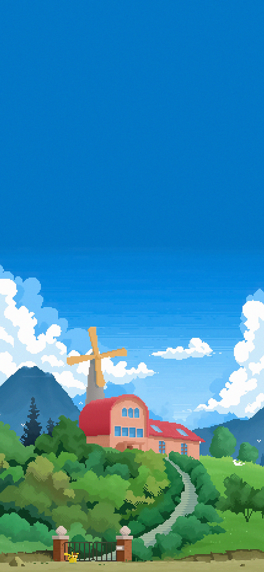 愿你自带光芒无限风光的壁纸,送你一张绿色像素风壁纸