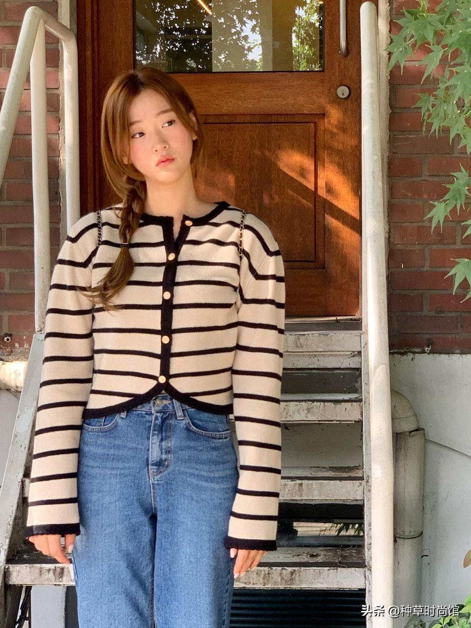 韩国小姐姐冬日穿搭,拜托冬天穿短袖