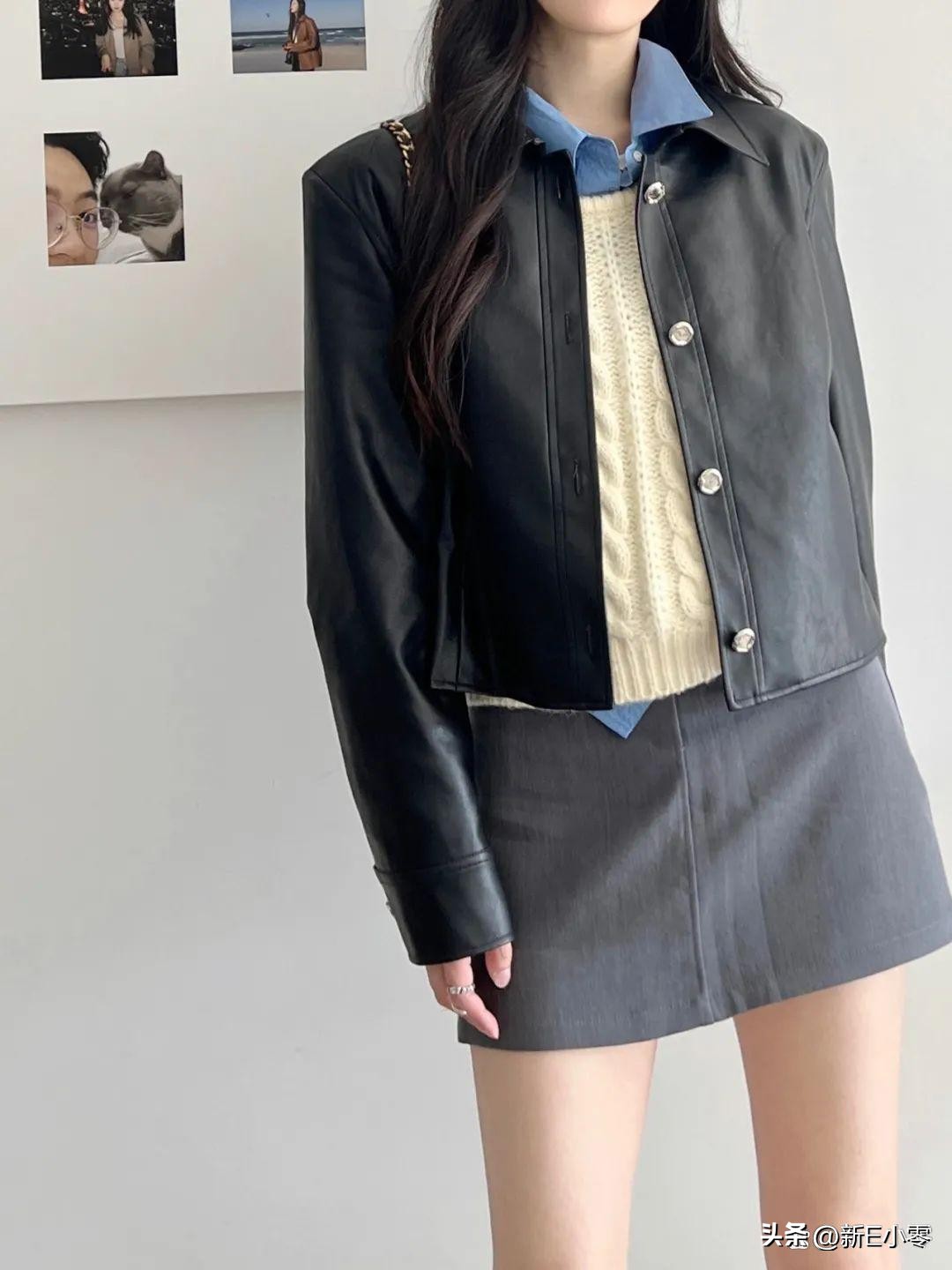 2024早春新款皮衣大码,一件皮衣有多百搭