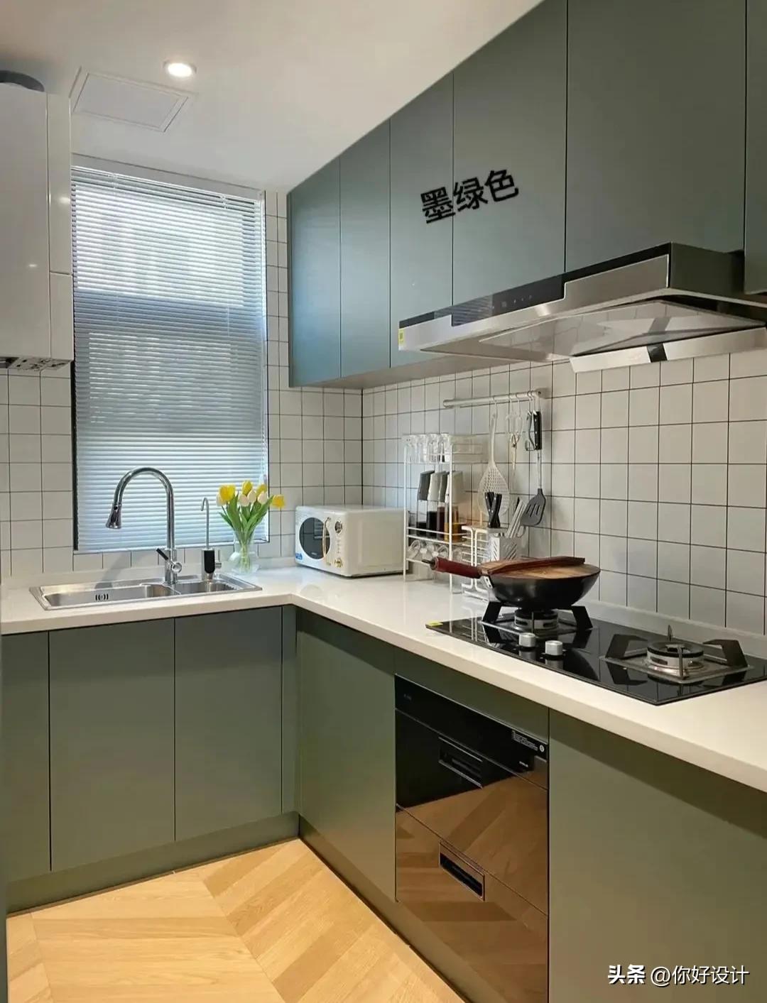 橱柜颜色搭配效果图,橱柜与瓷砖颜色搭配