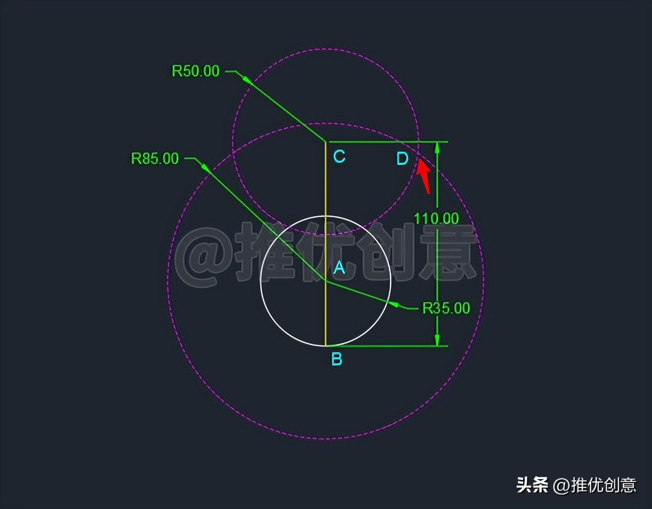 简单的水滴,cad制图水滴
