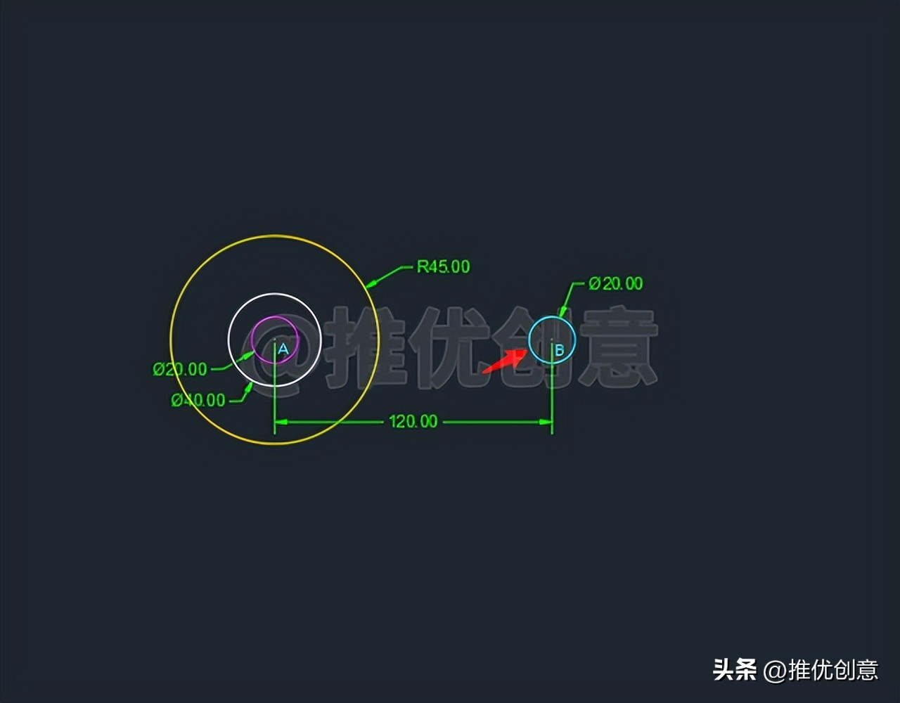 cad绘图教程直角定位,cad的机械制图初学入门图