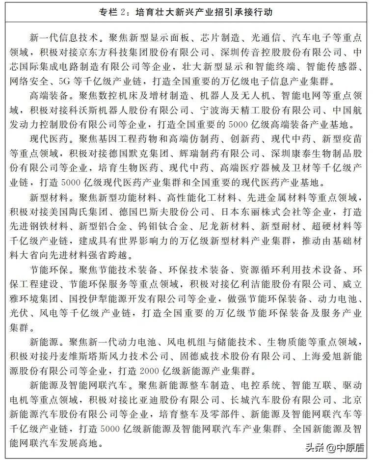 河南国家级承接产业转移示范区,2024河南招商引资项目