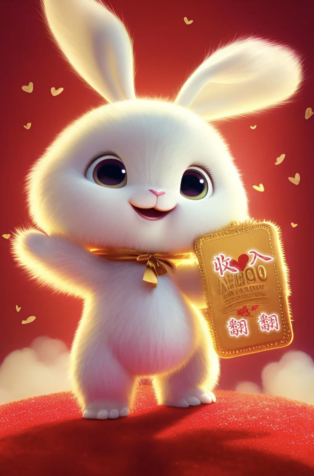 萌到爆可爱壁纸卡通兔,可爱的星空兔兔壁纸图片