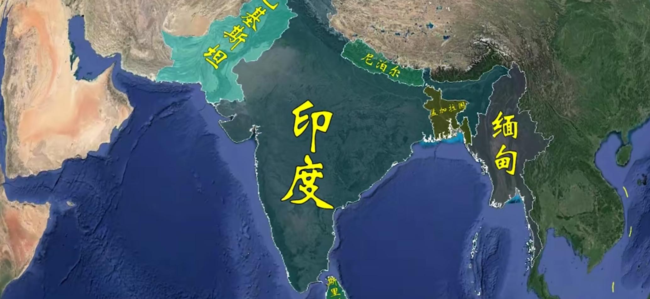 印度议会悬挂“古地图”，竟然吞并了5个邻国，究竟有何目的？