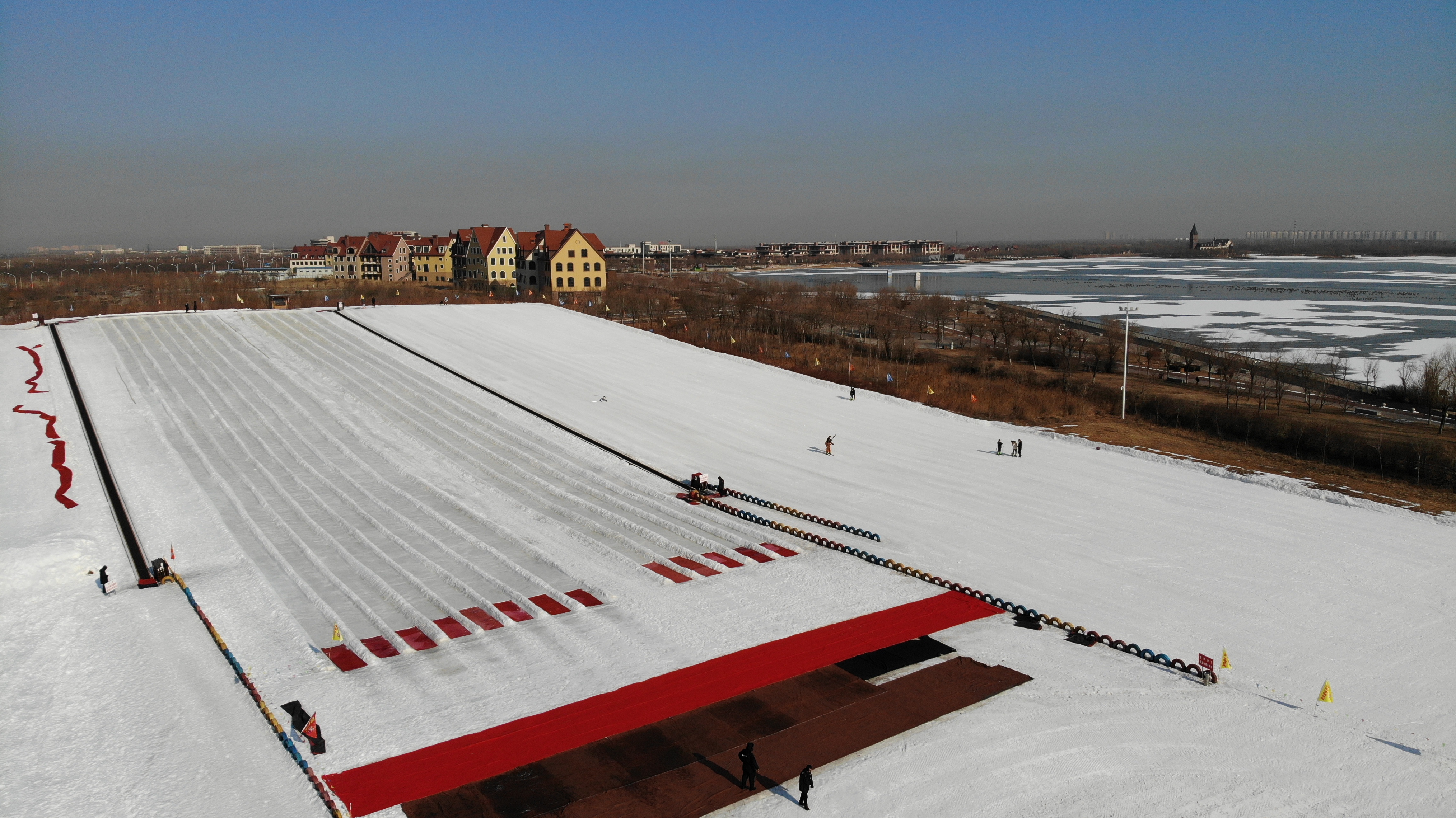 南湖公园武清区游玩,武清南湖公园四月初景色