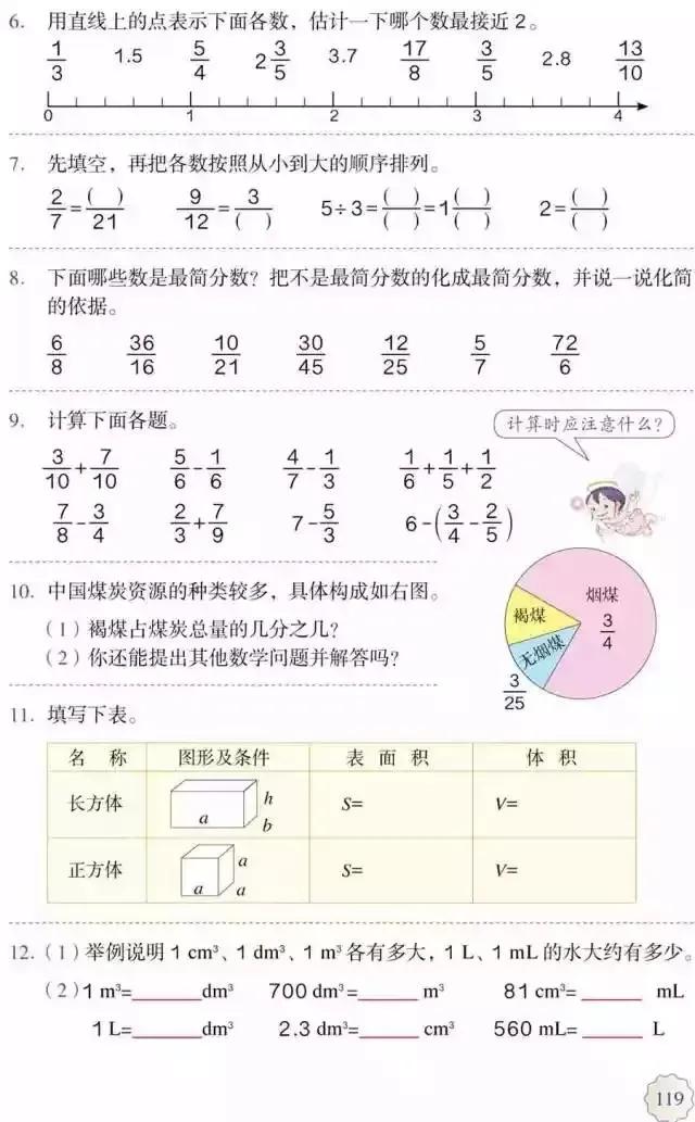 人教版小学数学（五年级下册）课本电子版寒假预习，快收藏