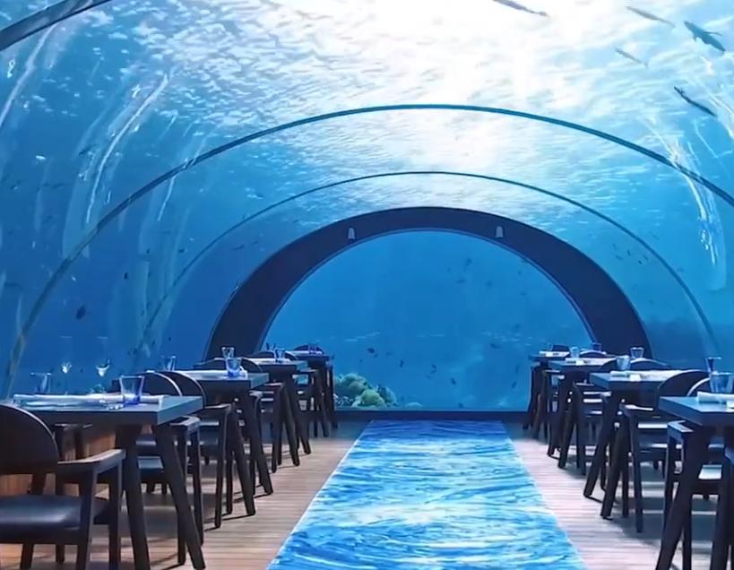 造价500万美元的海底餐厅！开一瓶5.2万美元的水晶香槟