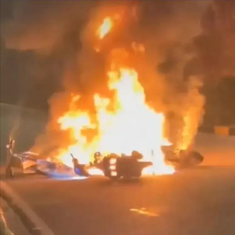 重庆摩托车事故致2死事故现场,重庆隧道摩托车车祸视频