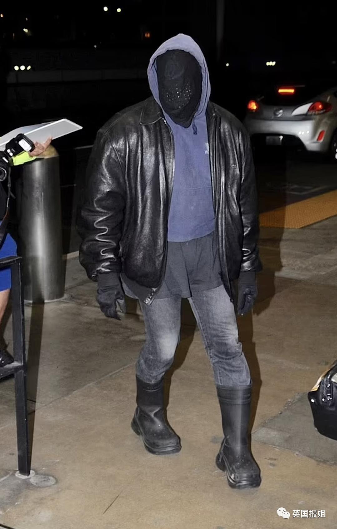 侃爷妻子bianca怪异穿搭,侃爷妻子黑色蚕蛹装