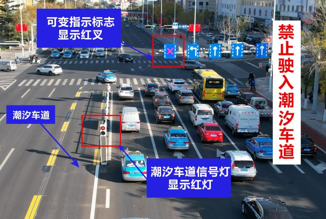 威海的潮汐车道,威海红绿灯路口可以左转吗