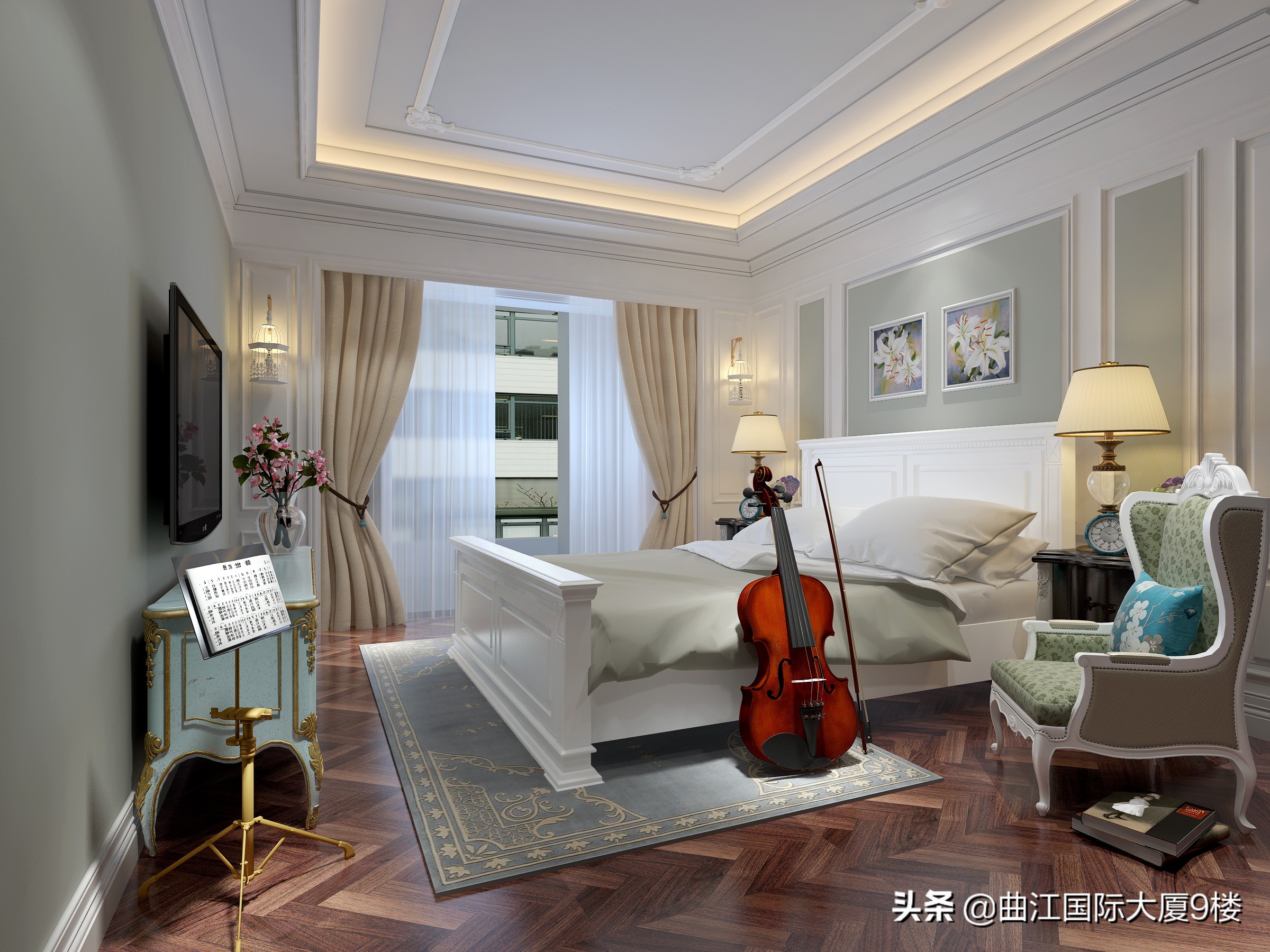 曲江香都顶跃装修,曲江玫瑰园复式装修效果图