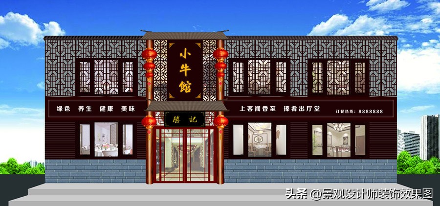 门头门脸装修用什么材质,便利店门头门脸颜色搭配效果图