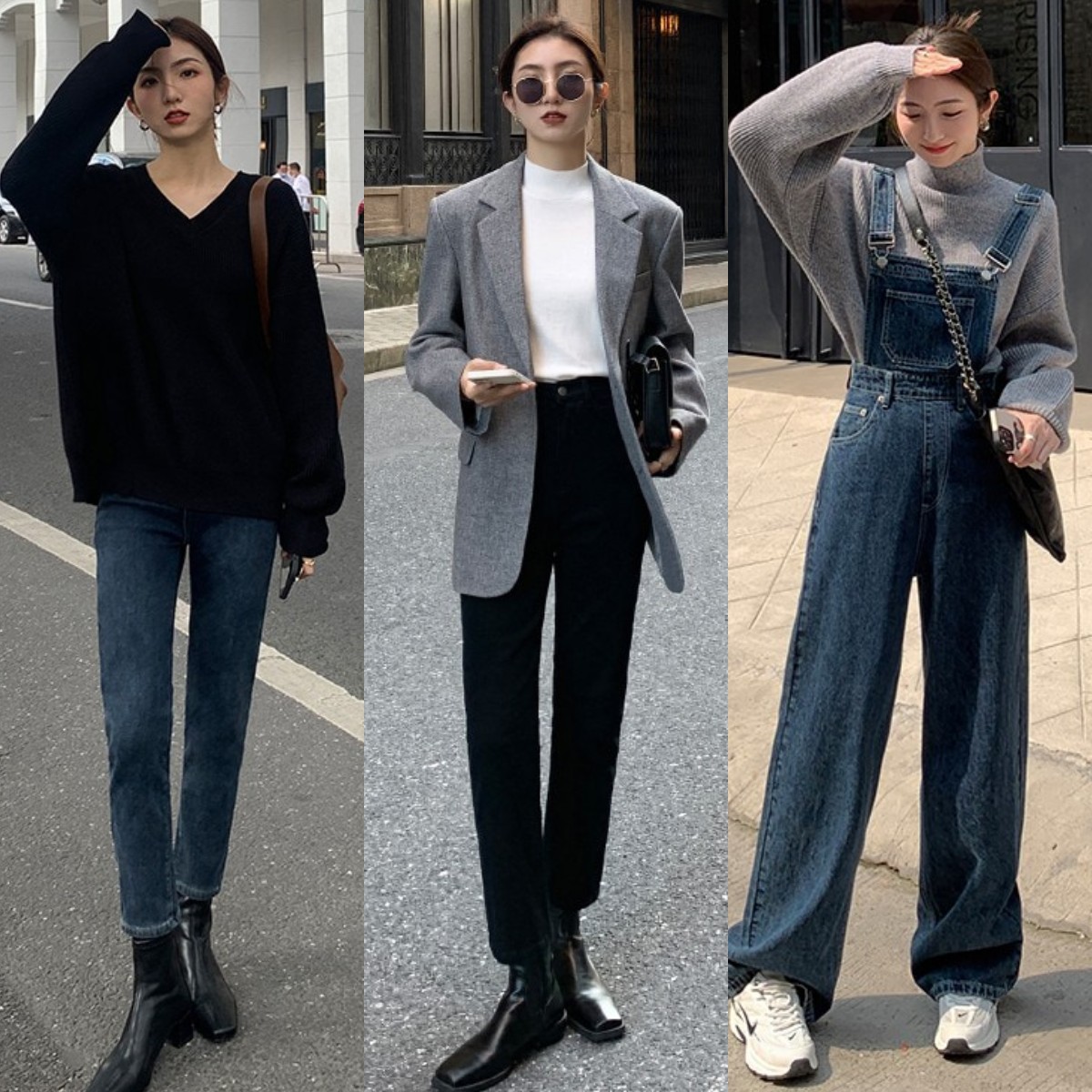 高腰显瘦阔腿直筒裤小个子,显高显瘦显腿长的高腰裤小个子穿