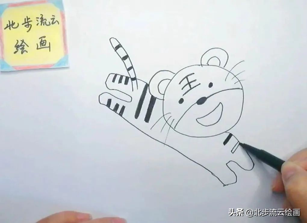 如何画老虎简笔画步骤,老虎数字简笔画步骤