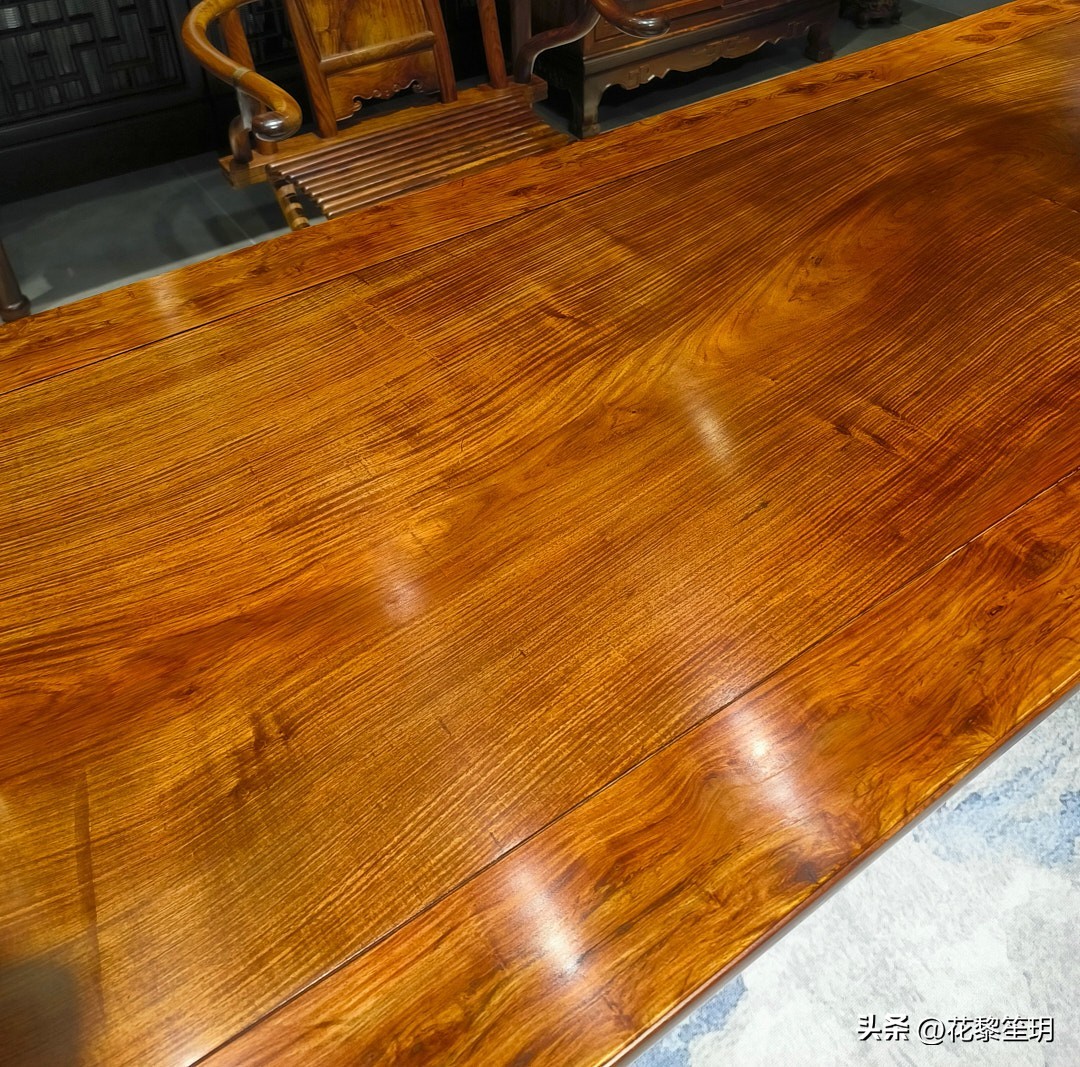 明式黄花梨书房大画案,明黄花梨夹头榫画案