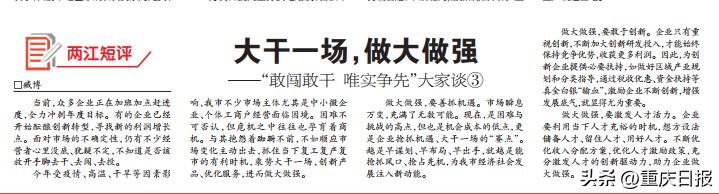 重庆人民日报最新消息,重庆人民网新闻评论